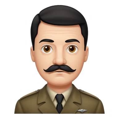 A MAN WITH MUSTACHE HEIL HITLER sticker