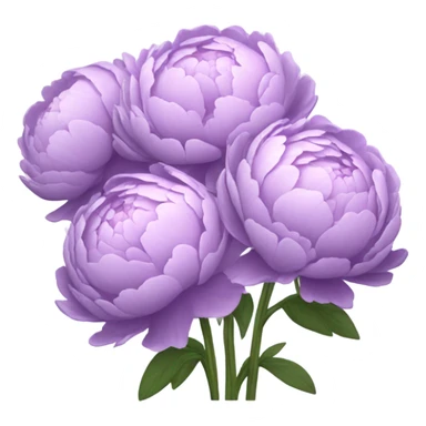 small bouquet of lavender peonies sticker