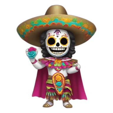 Colorful el muerte mexican smiling god sticker
