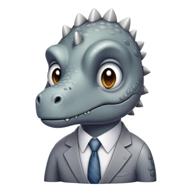 sad office dinosaur sticker