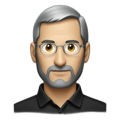 steve jobs black polo sticker