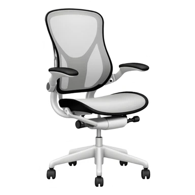 white sayl herman miller ergonomic chair sticker