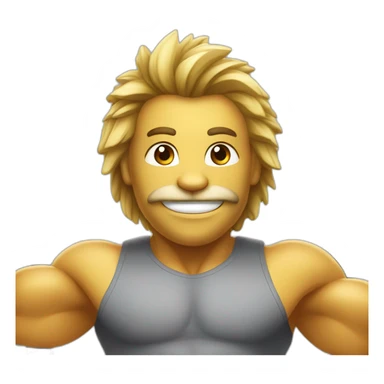 Löwe im Fitnessstudio sticker