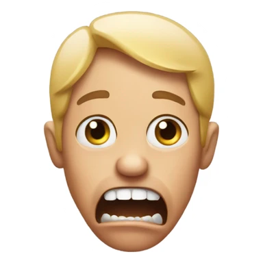 scared emoji biting its nails sticker