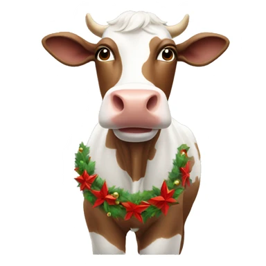 Cow Christmas  sticker
