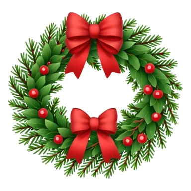 Christmas fir wreath sticker