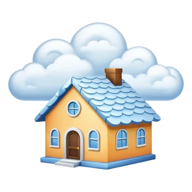 house made of clouds material  sticker