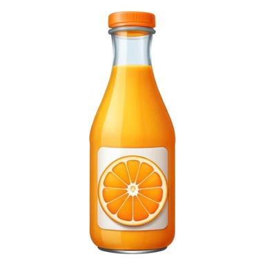 Orange juice bottle sticker
