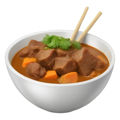 Bowl of Massaman beef curry sticker