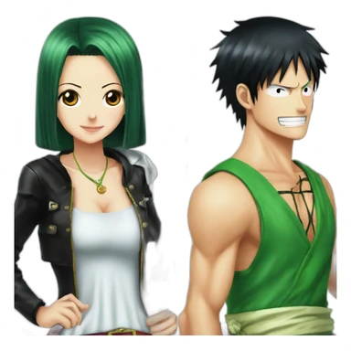 Nico Robin and zoro One piece sticker