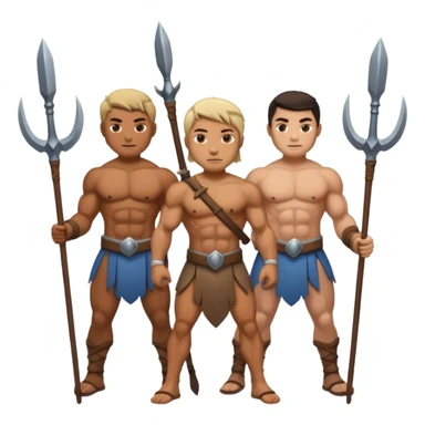 the first humans with spears sticker