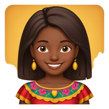 Mexican girl with silk press sticker