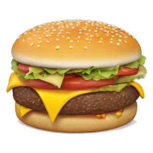 Pez comiendo hamburguesas  sticker