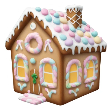 Pastel gingerbread house sticker