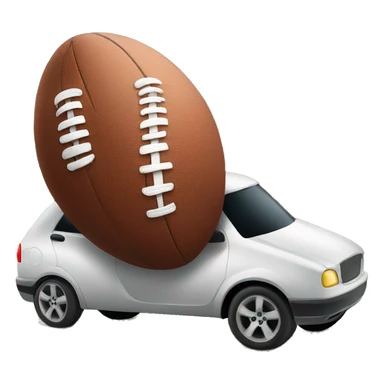 car playing with a football  in a stadium sticker