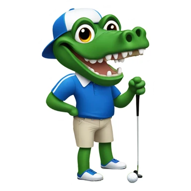 Florida gator playing golf  sticker