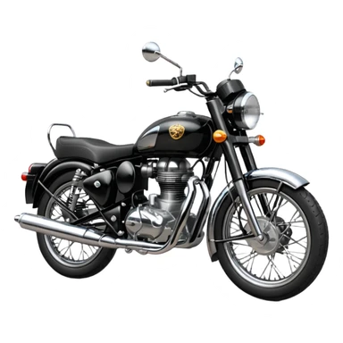 Royal Enfield in black colour  sticker