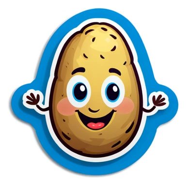 Funny potato  sticker