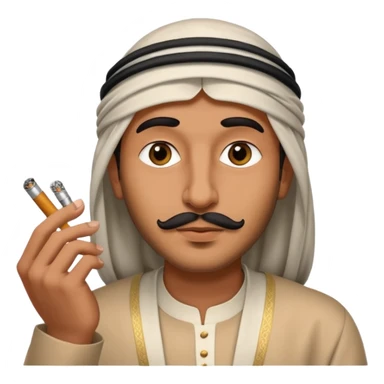 An Arab man smoking sticker