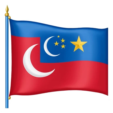 create an east turkestan flag emoji. the shape of flag is like usual flag emojis alright sticker
