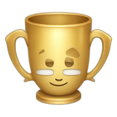 cute-plate with a trophy sticker