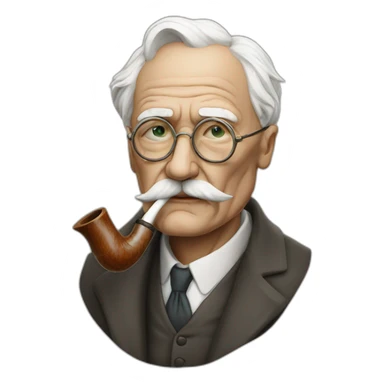 carl jung smoking pipe sticker