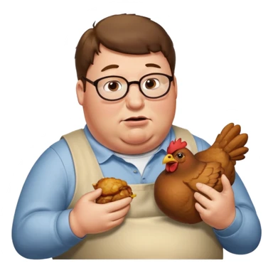 can you do  Peter Griffin stand and eat chicken thighs sticker