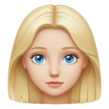 blonde girl blue eyes  sticker