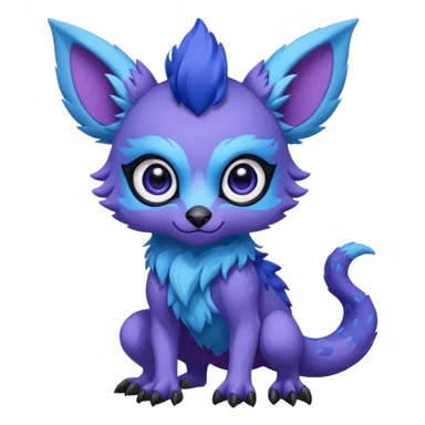 Cool cute fantasy Fionbri-Vernid-creature by griffsnuff & LiLaiRa & Falvie full body sticker