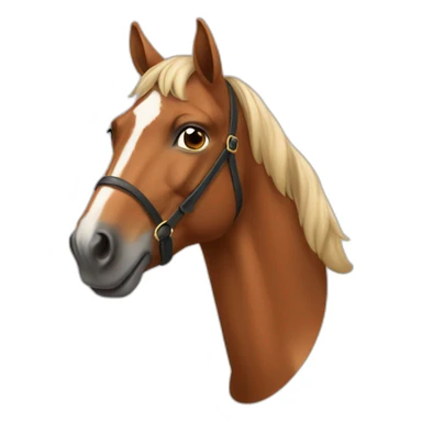 Clear chestnut horse without list sticker