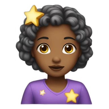 little star girl sticker