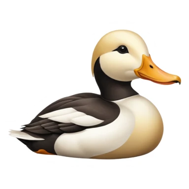 Can I get a king eider in the style of an apple emoji sticker