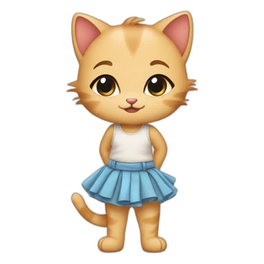 little kitten in the skirt sticker