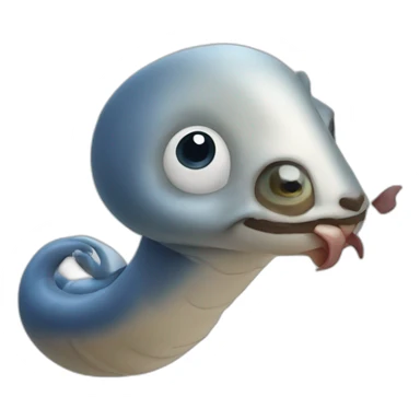 Chat avec une tête de shtroumpt qui porte un escargo sticker