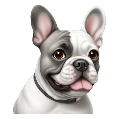 Grey and white French bulldog sticker