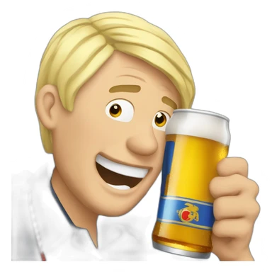 marine lepen drunk a beer sticker