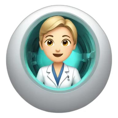 Radiologist-performing-breast-mri sticker