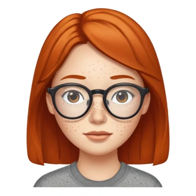 freckled peole with glasses sticker