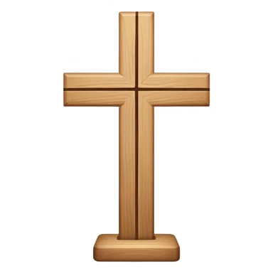 Beige cross sticker