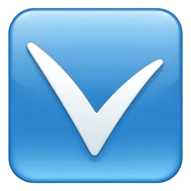 I want to make an verified emoji with an blue square and checkmark in it sticker