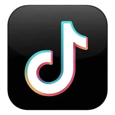 Tiktok logo without background black color sticker