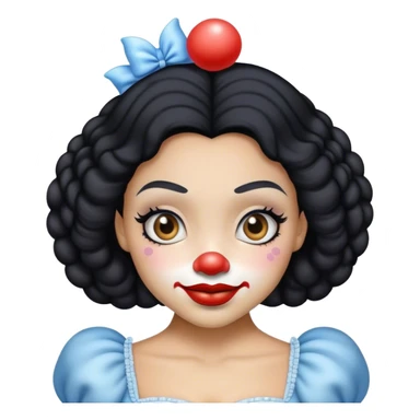 lightskin clown cinderella with black 4c hair texture  sticker
