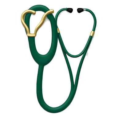 Can you do an aesthetic stethoscope in dark green with gold details sticker