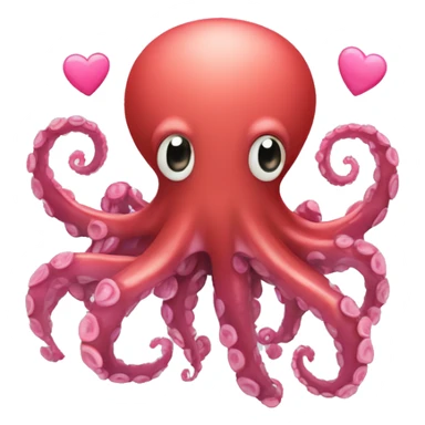 Pulpo con corazones sticker