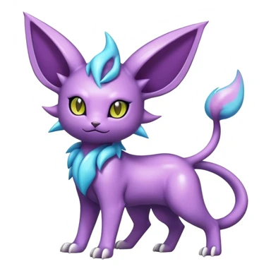 Shiny Dark Cute Edgy Cool Espeon-Nidorino-Liepard-fusion-hybrid full body  sticker