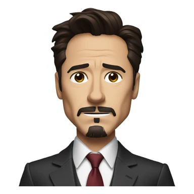 tony stark con una computadora sticker