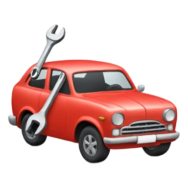 Car holding a wrench sticker