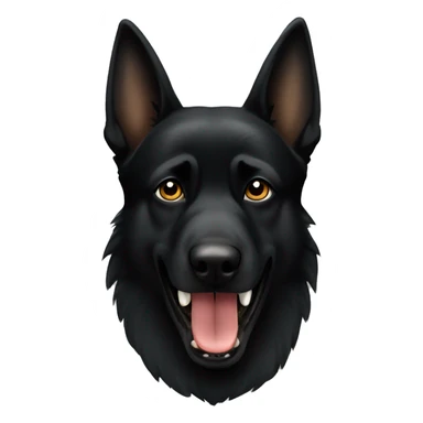 angry Black German shepherd  sticker