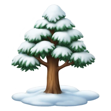 snowy pine tree sticker