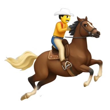 A horse barrel racing sticker